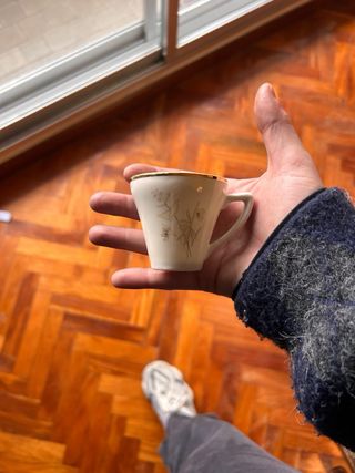 Juego de té vintage porcelana y oro