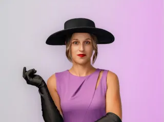 Vestido morado Rinascimento