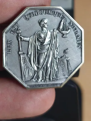 Medalla jetón plata Francia