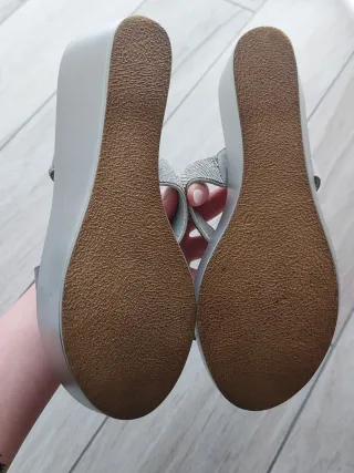 Zeppe argento donna num.37 Nuove