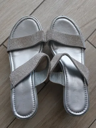 Zeppe argento donna num.37 Nuove