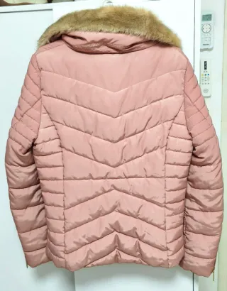 Abrigo corto plumífero Tintoretto rosa talla 38