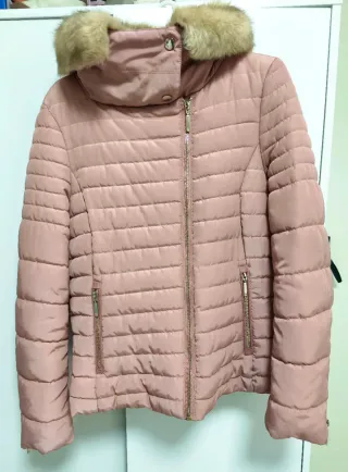 Abrigo corto plumífero Tintoretto rosa talla 38