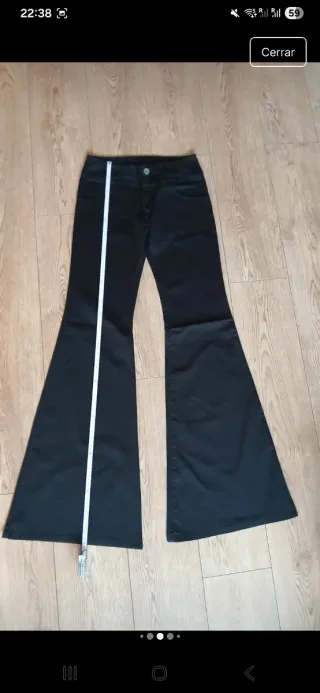 Pantalón campana MOTOR negro