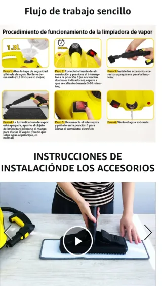 Vaporeta con accesorios nueva sin estrenar