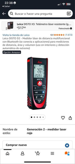 Medidor Láser Leica Disto D2