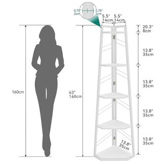 Estantería esquinera elegante estilo industrial