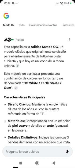 Adidas Samba OG W Talla 39.5