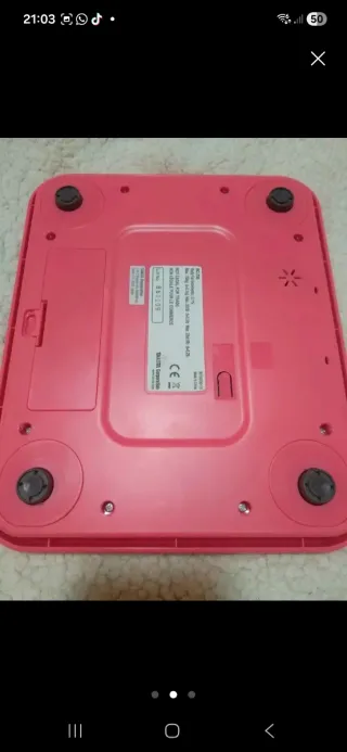 Báscula inteligente rosa Tanita