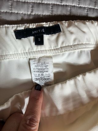 Pantalón blanco tobillero cintura elástica