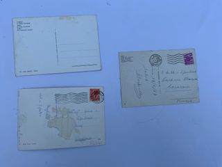 3 Postales Campos Fútbol Torino y Roma
