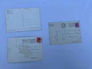 3 Postales Campos Fútbol Torino y Roma