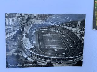 3 Postales Campos Fútbol Torino y Roma