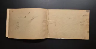 Cuaderno contabilidad marmoleado entelado años 40