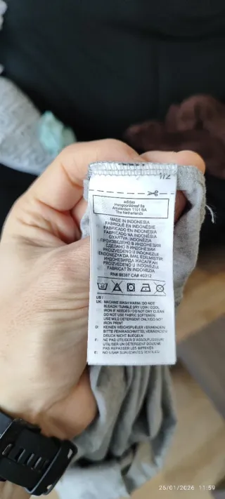 Camiseta Adidas Gris Talla L