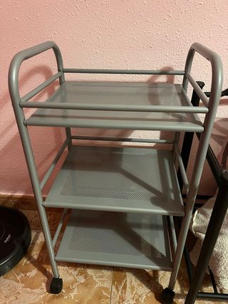 Carrito metálico de 3 estantes