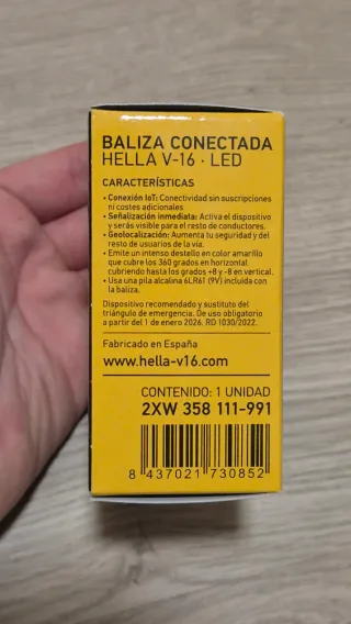 Baliza V16 HELLA Conectada LED