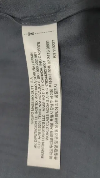 Camisa Massimo Dutti Gris Talla S