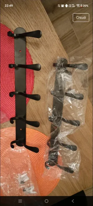 Appendiabiti nero in metallo