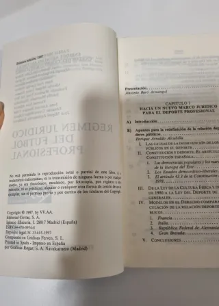 Libro. Régimen Jurídico de Fútbol