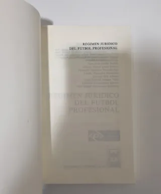 Libro. Régimen Jurídico de Fútbol
