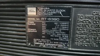 Radio Toshiba Boombox Cassette Radio