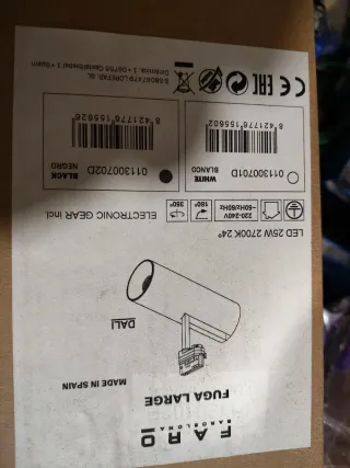 Foco LED DALI 25W 2700K Negro