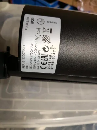 Foco LED DALI 25W 2700K Negro