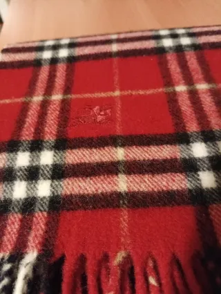 Bufanda Burberry Cuadros Lana Auténtica.( Cachemir