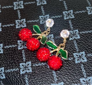 Pendientes Cherry con Brillantes