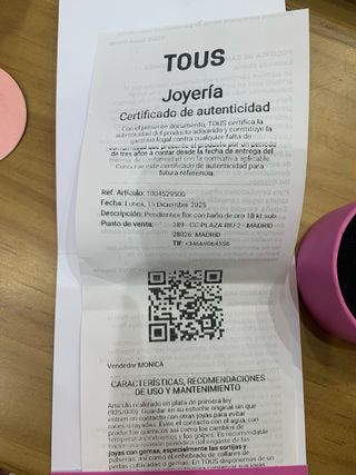 Pendientes baño de Oro Tous Flor