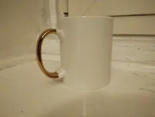 Tazza Vergine Segno Zodiacale Oro e Bianco