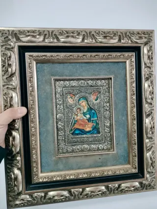 Cuadro bizantino Virgen María y Niño Jesús