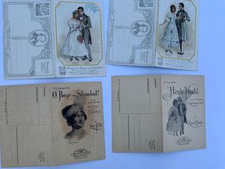 6 Postales Vintage Siglo XX Música