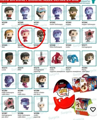 Kinder Joy Stranger Things Funko Pop