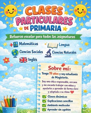 Clases particulares de educación primaria