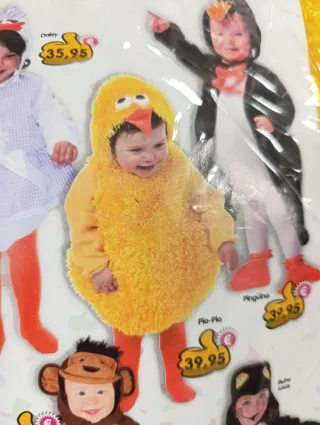Disfraz pollo pollito bebe pip pio 9 a 12 meses