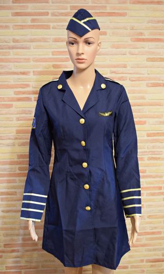 DISFRAZ DE AZAFATA DE VUELO - Talla XS