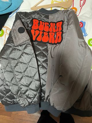 Chaqueta Bomber Gris y Roja(Niño 13-14 años)