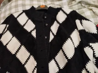 Chaqueta Vintage Diamantes Blanco y Negro