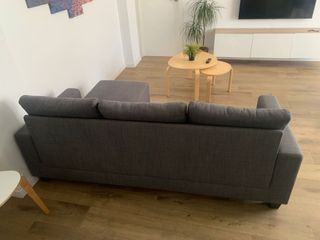 Sofá Chaise Longue Gris estilo nordico
