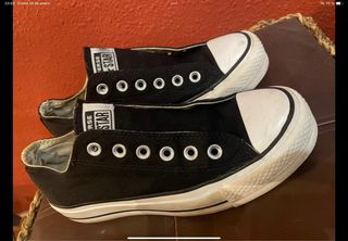 Converse plataforma negras