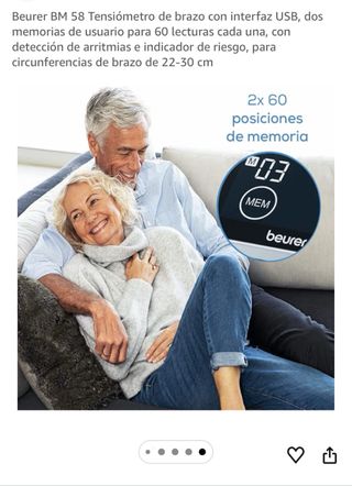 Tensiómetro Beurer BM 58 USB