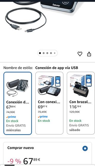 Tensiómetro Beurer BM 58 USB