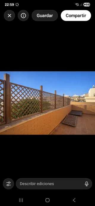 Valla de madera para terraza delimitacion de muros