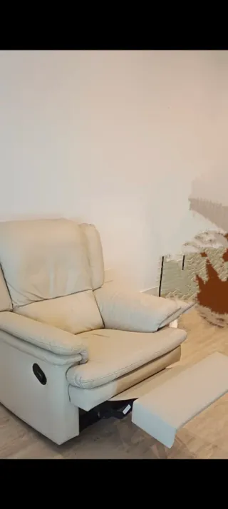 Sillón reclinable hasta posicion tumbada,PIEL