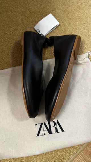 Bailarinas Marrones Zara Piel