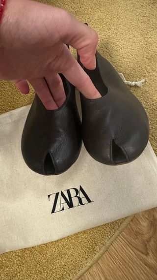 Bailarinas Marrones Zara Piel