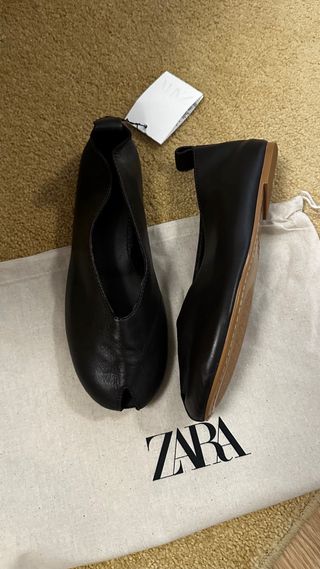 Bailarinas Marrones Zara Piel