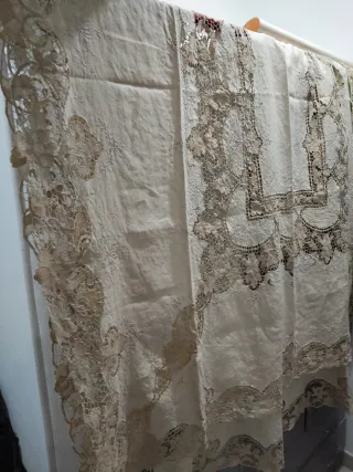 Set tovaglia fatta a mano antica